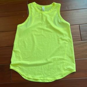 Lululemon yellow mesh workout tank- size 6